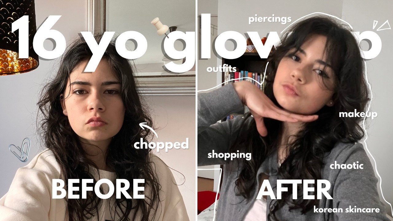 16 YEAR OLD glow up💋| 24 hour *chaotic* TRANSFORMATION, shopping, piercings, makeup, korean skincare