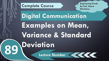 Example of Mean, Variance & Standard Deviation in Random Variable in Digital Communication
