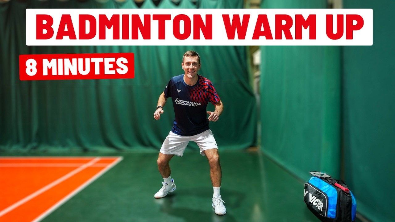 8-минутная разминка, специально разработанная для бадминтона (следуйте инструкциям)