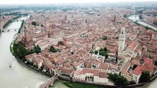 Flying through Verona, Italy