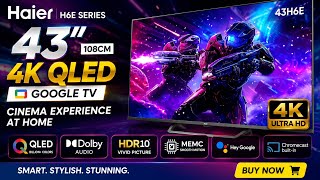 Haier 43 4K QLED Google TV 😍 Best Budget Smart TV 2026 | Dolby Audio & HDR10