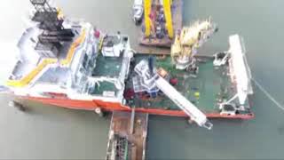 Installation Safeway Gangway on Offshore Vessel