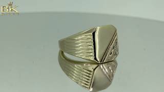 Gold Square Signet Ring | Men's Jewellery Collection | Bling King UK