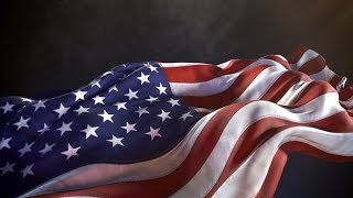 American Flag In The Wind Side Perspective Motion Graphics - Videohive Template