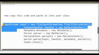 meta data of a mp3 song in java part 1