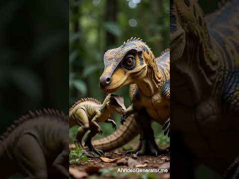 Velociraptor Baby with mother