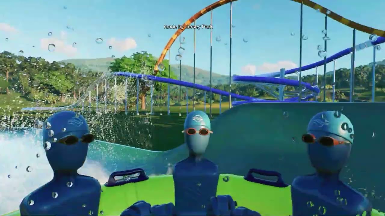 Giant Waterslide Tower (All Onrides) | Planet Coaster 2 (made by Jersey Park) [POV]