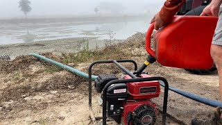 1 Million gallons pumped to the crawfish pond with Harbor Freight water pump | Quick Review