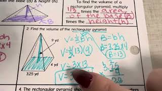 Volume of Rectangular Pyramids