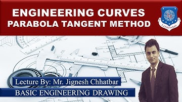 BED - Parabola by Tangent Method - Engineering Curves - Engineering Graphics - Engineering Drawing