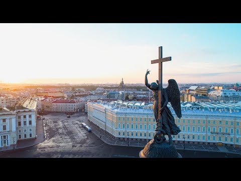 Санкт-Петербург с высоты. Белые ночи, разводные мосты, Нева...