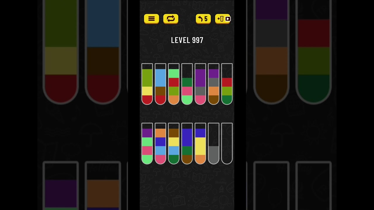 Water sort puzzle level 997