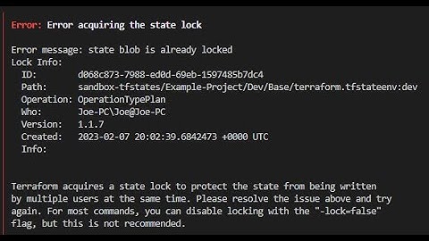 How to unlock a terraform state file | Fix Error acquiring the state lock