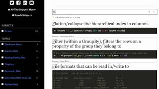 All The Snippets - pandas cheats sheets