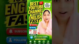 Best YouTube Channel To Learn English Fast #english #englishpractice