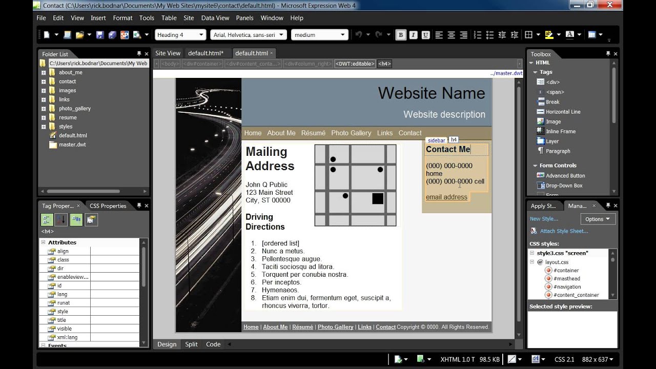 using-dynamic-web-templates-in-expression-web-4-youtube