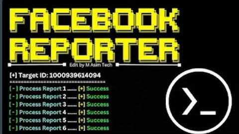 Report Facebook ID Using Termux