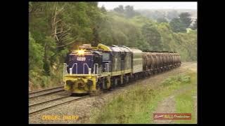 Australian Alco diesel locomotives 4889, 8039 & 8035 - Tarago to Maldon - March 1999