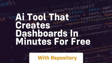 ai tool that creates dashboards in minutes for free
