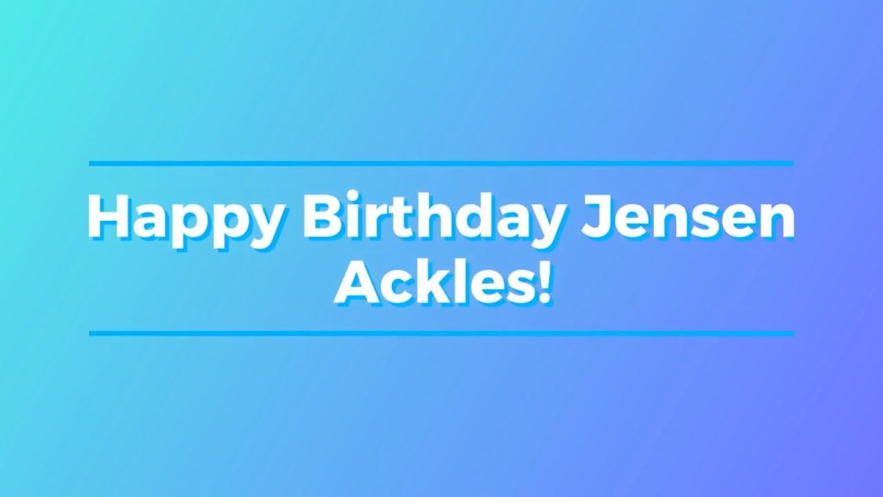 Happy Birthday Jensen Ackles!! - YouTube