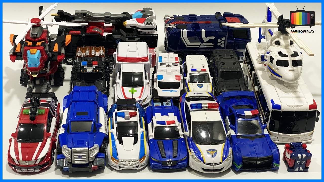 [Коллекция] Игрушки-роботы Hello Carbot, трансформация Hello Carbot, полицейская команда, комбини...