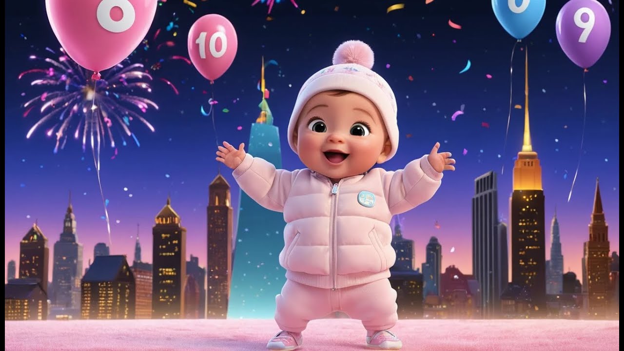 New Year Countdown Kids | Fun New Year Counting Song for Toddlers & Preschoolers