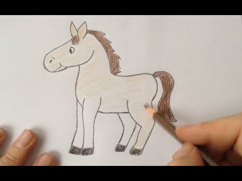 At Resmi Kolay Nasıl Çizilir? okul öncesi etkinlik - anaokulu etkinlikleri - easy drawing