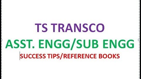 TS TRANSCO ASST ENGINEER, SUB-ENGINEER POSTS: SUCCESS TIPS, STRATEGY, REFERENCE BOOKS,