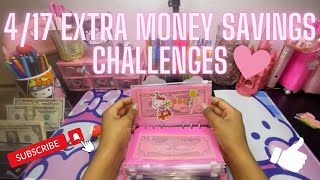 EXTRA MONEY SAVINGS CHALLENGES| FINISHING HELLO KITTY CHALLENGE| BEGINNING 100 ENVELOPE