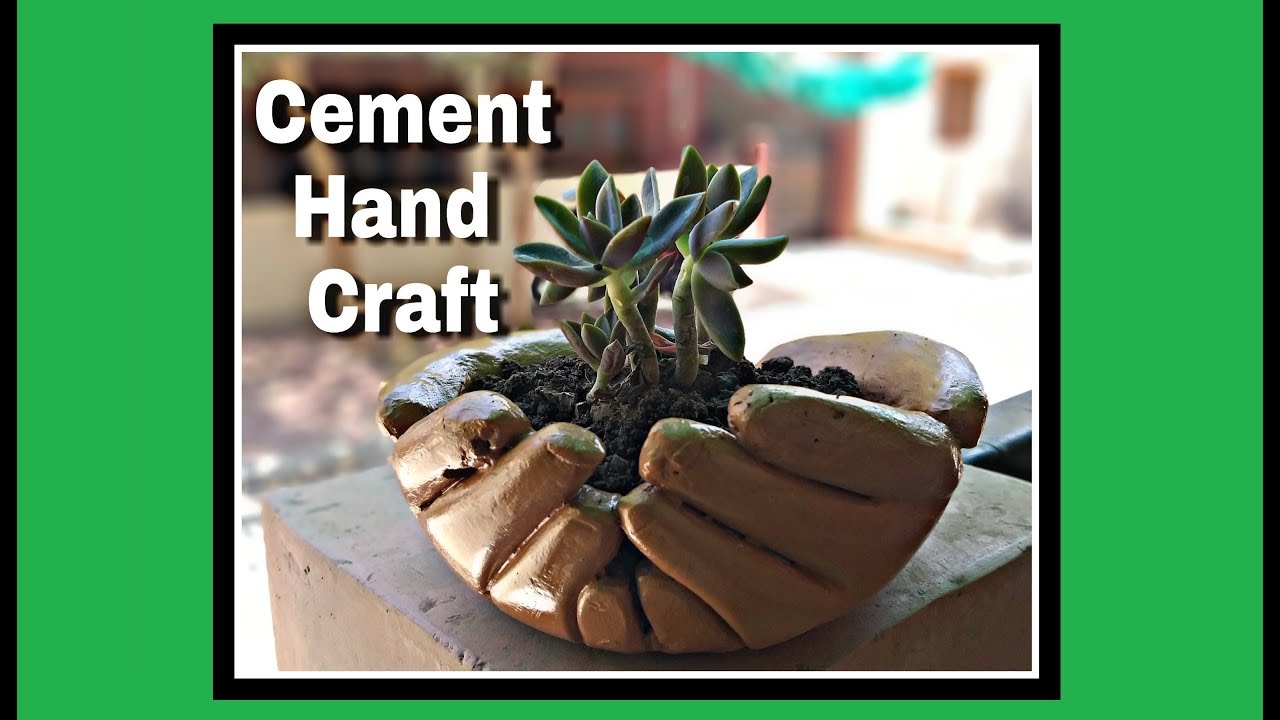 DIY Cement Hand Craft - YouTube