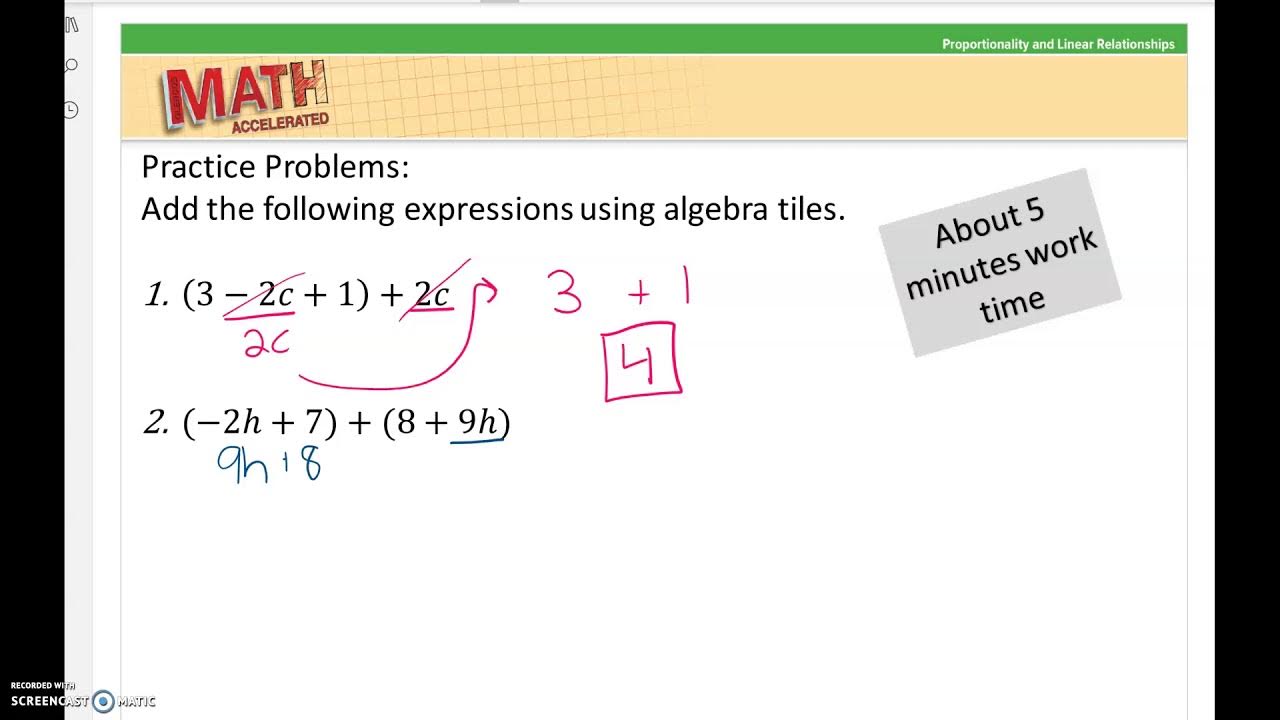 Adding Linear Expressions #3 - YouTube
