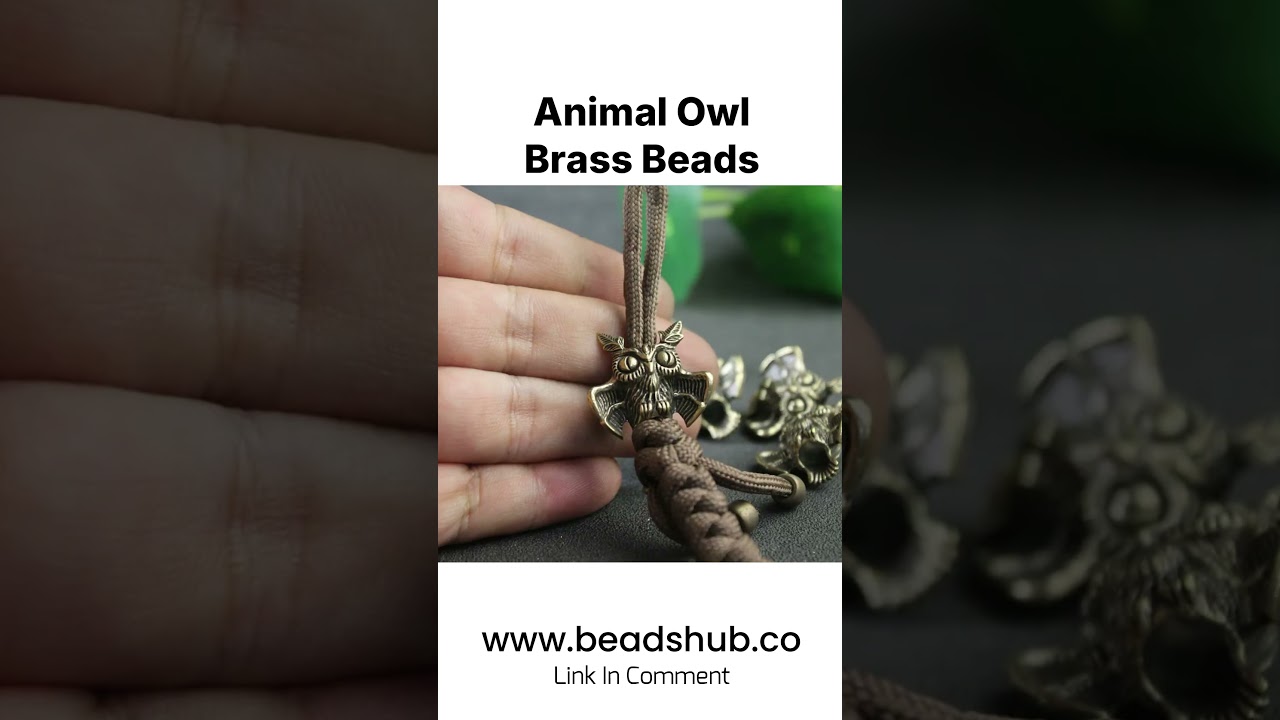 Animal Owl Paracord & Knife Brass Beads