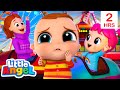 Lost At The Theme Park! Where are Mommy &amp; Daddy? | Little Angel | Nursery Rhymes for Babies
