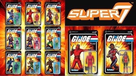 G.I. Joe Super7 ReAction Adding Tomax, Xamot, Red Laser, Raven, Combat Gladiator Duke & Snake Eyes