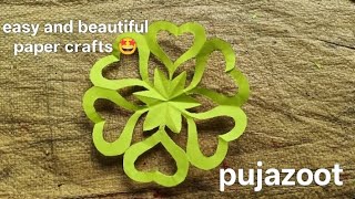 Beautiful Heart Shape Paper Cutting Design ❤️ #pujazoot #diy #papercraft #viral #new 