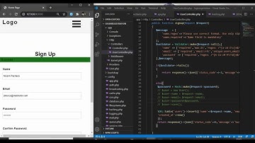 Custom login & registration App using Laravel and JavaScript |  Part 3 Edit | Password hashing