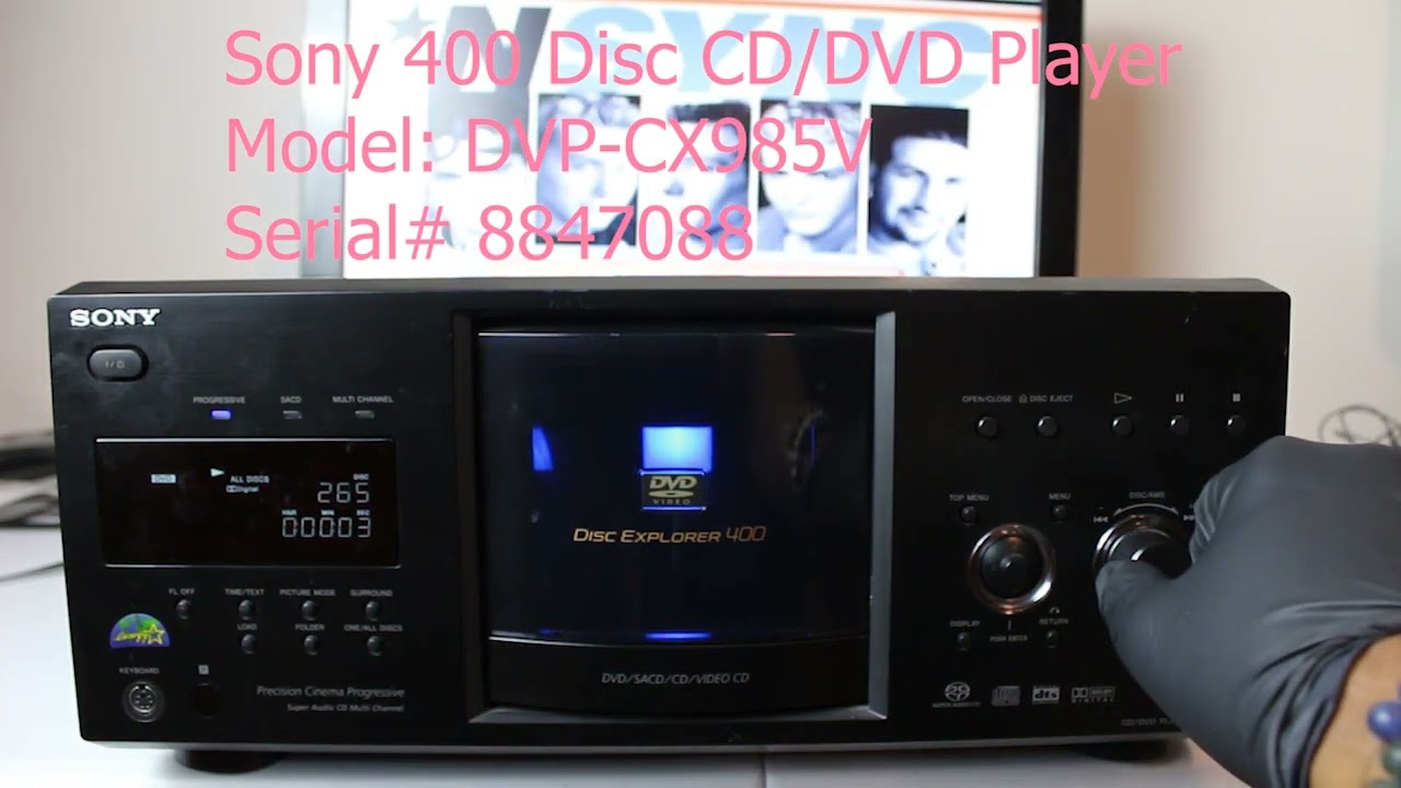 Sony DVPCX985V 400 Disc SACD/CD/DVD Player Serial 8847088 function