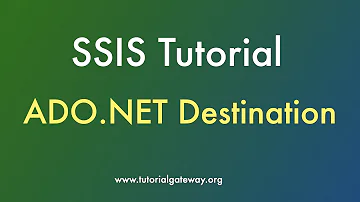SSIS Tutorial | ADO NET Destination