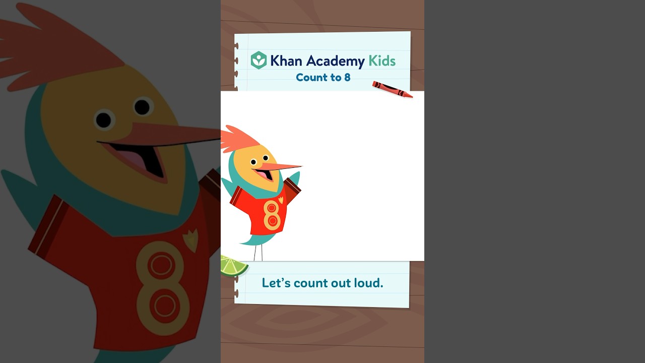 Learn to count to number 8 with Peck from Khan Academy Kids! #numbers #counting #learning