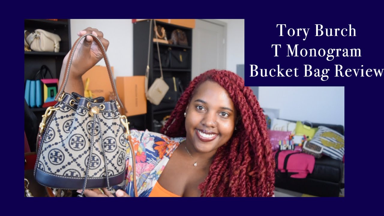 Tory Burch T Monogram Bucket Bag 1 Year Review---thecompletedlook - YouTube