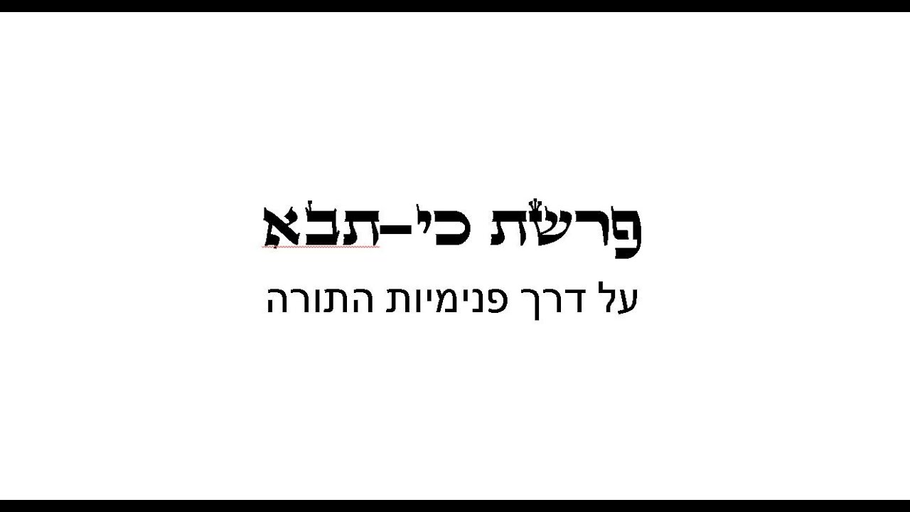 פרשת כי תבוא על פי פנימיות התורה- מאת אביעד שר-שלום - YouTube