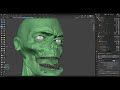 multiresolution modifier for sculpting details on zombie character in blender