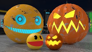 Pacman & Robot Pacman vs Pumpkin Pacman & Halloween Robot Monster