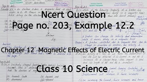 Example 12.2 | Page no 203 | Chapter 12 | Magnetic Effects of Current | Class 10 Science