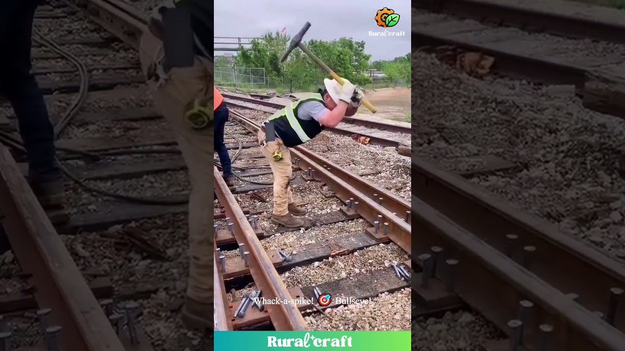 Railroad Spike SMASH! 🔨 These Guys Got Hammer SKILLZ! 