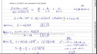 Edexcel IAL P4 June 2025 Q4 Partial Fractions Integration ln