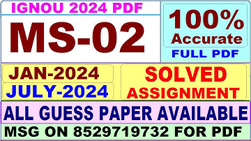 MS 02 solved assignment 2024 / ms 02 solved assignment 2024-25 / ms 02 solved assignment 2023-24
