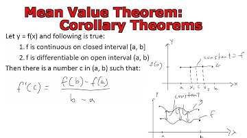 Mean Value Theorem: Corollary Theorems