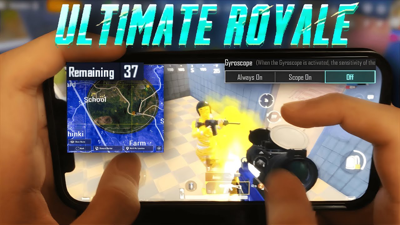 No Gyro iPhone Player 1vs4 Clutches in Ultimate Royale#22 (Handcam) | PUBG Mobile