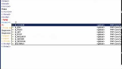 php suma de campos en html